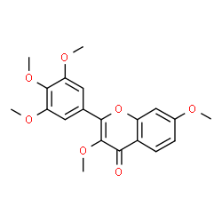 ChemSpider 2D Image | 3,7-Dimethoxy-2-(3,4,5-trimethoxyphenyl)-4H-chromen-4-one | C20H20O7