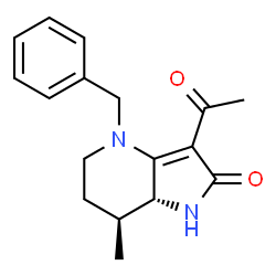 ChemSpider 2D Image | (7S,7aR)-3-Acetyl-4-benzyl-7-methyl-1,4,5,6,7,7a-hexahydro-2H-pyrrolo[3,2-b]pyridin-2-one | C17H20N2O2