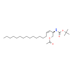 ChemSpider 2D Image | (2R,3Z)-2-({[(2-Methyl-2-propanyl)oxy]carbonyl}amino)-3-octadecen-1-yl acetate | C25H47NO4