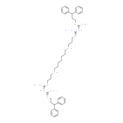 ChemSpider 2D Image | imidodicarbonimidic diamide, N,N''''-4,12-diazapentadecane-1,15-diylbis[N'-(3,3-diphenylpropyl)- | C47H68N12