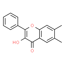 ChemSpider 2D Image | 3-Hydroxy-6,7-dimethyl-2-phenyl-4H-chromen-4-one | C17H14O3
