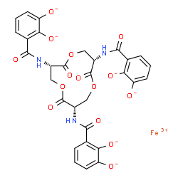 ChemSpider 2D Image | Ferric enterobactin | C30H21FeN3O15