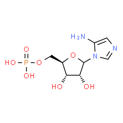 ChemSpider 2D Image | 5-Amino-1-(5-phospho-D-ribosyl)imidazole | C8H14N3O7P