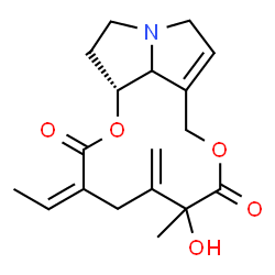 ChemSpider 2D Image | (8xi,12xi,15Z)-12-Hydroxy-13,19-didehydrosenecionan-11,16-dione | C18H23NO5