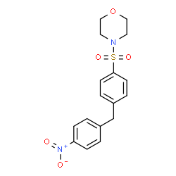 ChemSpider 2D Image | 4-[4-[(4-nitrophenyl)methyl]phenyl]sulfonylmorpholine | C17H18N2O5S