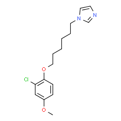 ChemSpider 2D Image | 1-[6-(2-chloro-4-methyxyphenoxy)-hexyl]-imidazole | C16H21ClN2O2