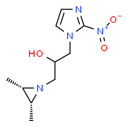 ChemSpider 2D Image | 1-[(2R,3S)-2,3-Dimethyl-1-aziridinyl]-3-(2-nitro-1H-imidazol-1-yl)-2-propanol | C10H16N4O3