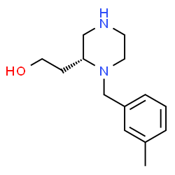 ChemSpider 2D Image | 2-[(2R)-1-(3-Methylbenzyl)-2-piperazinyl]ethanol | C14H22N2O