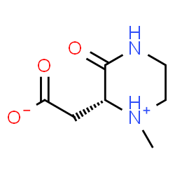 ChemSpider 2D Image | [(2R)-1-Methyl-3-oxopiperazin-1-ium-2-yl]acetate | C7H12N2O3
