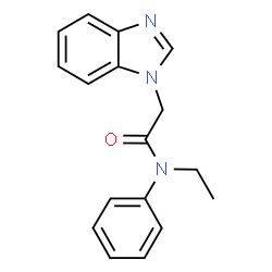 ChemSpider 2D Image | 2-(1H-Benzimidazol-1-yl)-N-ethyl-N-phenylacetamide | C17H17N3O