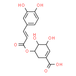 ChemSpider 2D Image | 5-{[(2E)-3-(3,4-Dihydroxyphenyl)-2-propenoyl]oxy}-3,4-dihydroxy-1-cyclohexene-1-carboxylic acid | C16H16O8