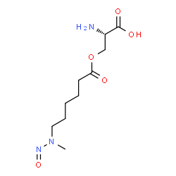 ChemSpider 2D Image | O-{6-[Methyl(nitroso)amino]hexanoyl}-L-serine | C10H19N3O5