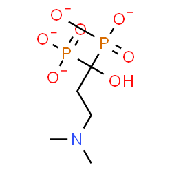 ChemSpider 2D Image | [3-(Dimethylamino)-1-hydroxy-1,1-propanediyl]bis(phosphonate) | C5H11NO7P2