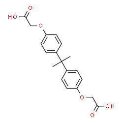 ChemSpider 2D Image | 2,2'-[2,2-Propanediylbis(4,1-phenyleneoxy)]diacetic acid | C19H20O6
