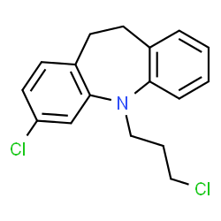 ChemSpider 2D Image | 3-Chloro-5-(3-chloropropyl)-10,11-dihydro-5H-dibenzo[b,f]azepine | C17H17Cl2N