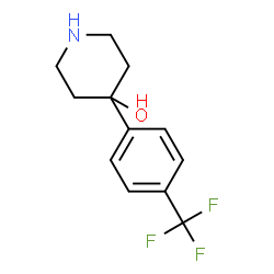 ChemSpider 2D Image | 4-[4-(Trifluoromethyl)phenyl]-4-piperidinol | C12H14F3NO