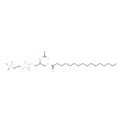 ChemSpider 2D Image | 2-Acetoxy-3-(palmitoyloxy)propyl 2-(trimethylammonio)ethyl phosphate | C26H52NO8P