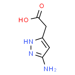 ChemSpider 2D Image | 1H-pyrazole-3-acetic acid, 5-amino- | C5H7N3O2