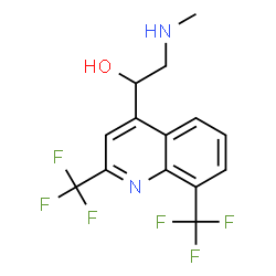 ChemSpider 2D Image | 1-[2,8-Bis(trifluoromethyl)-4-quinolinyl]-2-(methylamino)ethanol | C14H12F6N2O