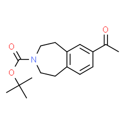 ChemSpider 2D Image | tert-Butyl 7-acetyl-2,3,4,5-tetrahydro-1H-3-benzazepine-3-carboxylate | C17H23NO3