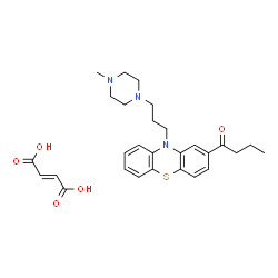 ChemSpider 2D Image | 1-{10-[3-(4-Methyl-1-piperazinyl)propyl]-10H-phenothiazin-2-yl}-1-butanone (2E)-2-butenedioate (1:1) | C28H35N3O5S