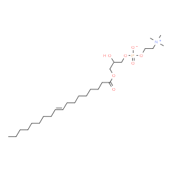 ChemSpider 2D Image | 2-Hydroxy-3-[(9E)-9-octadecenoyloxy]propyl 2-(trimethylammonio)ethyl phosphate | C26H52NO7P