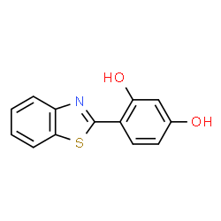 ChemSpider 2D Image | 4-(2-Benzothiazolyl)-1,3-benzenediol | C13H9NO2S