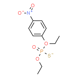 ChemSpider 2D Image | 1-[[ethoxy(sulfido)phosphoryl]-ethyl-$l^{3}-oxidanyl]-4-nitro-benzene | C10H14NO5PS