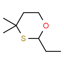 ChemSpider 2D Image | 2-Ethyl-4,4-dimethyl-1,3-oxathiane | C8H16OS
