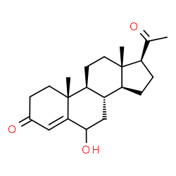 ChemSpider 2D Image | 6-Hydroxypregn-4-ene-3,20-dione | C21H30O3