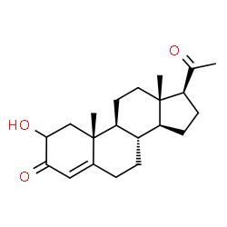 ChemSpider 2D Image | 2-Hydroxypregn-4-ene-3,20-dione | C21H30O3