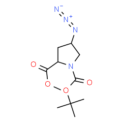 ChemSpider 2D Image | 1-tert-butyl 2-methyl 4-azidopyrrolidine-1,2-dicarboxylate | C11H18N4O4