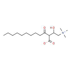ChemSpider 2D Image | 2-[1-Hydroxy-2-(trimethylammonio)ethyl]-3-oxododecanoat | C17H33NO4