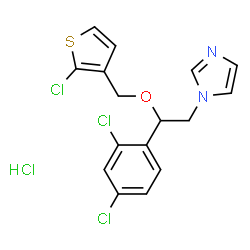 ChemSpider 2D Image | Tioconazole hydrochloride | C16H14Cl4N2OS