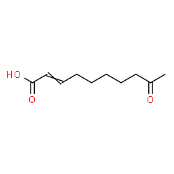 ChemSpider 2D Image | 9-Oxo-2-decenoic acid | C10H16O3