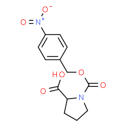 ChemSpider 2D Image | 1-{[(4-Nitrobenzyl)oxy]carbonyl}proline | C13H14N2O6