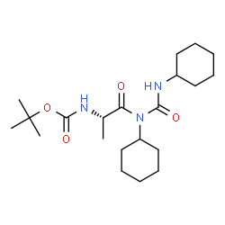 ChemSpider 2D Image | 2-Methyl-2-propanyl {(2S)-1-[cyclohexyl(cyclohexylcarbamoyl)amino]-1-oxo-2-propanyl}carbamate | C21H37N3O4