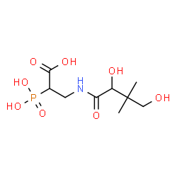 ChemSpider 2D Image | 3-[(2,4-Dihydroxy-3,3-dimethylbutanoyl)amino]-2-phosphonopropanoic acid | C9H18NO8P