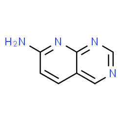 ChemSpider 2D Image | Pyrido[2,3-d]pyrimidin-7-amine | C7H6N4