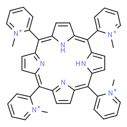 ChemSpider 2D Image | 2,2',2'',2'''-(5,10,15,20-Porphyrintetrayl)tetrakis(1-methylpyridinium) | C44H38N8