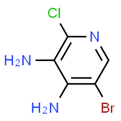 ChemSpider 2D Image | 5-Bromo-2-chloro-3,4-pyridinediamine | C5H5BrClN3