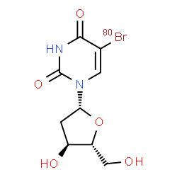 ChemSpider 2D Image | 5-(~80~Br)Bromo-2'-deoxyuridine | C9H1180BrN2O5