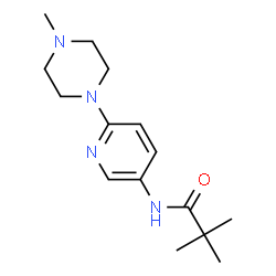 ChemSpider 2D Image | N-(6-(4-Methylpiperazin-1-yl)pyridin-3-yl)pivalamide | C15H24N4O