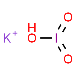ChemSpider 2D Image | Iodic acid, potassium salt (1:1) | HIKO3