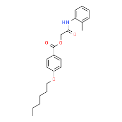 ChemSpider 2D Image | 2-[(2-Methylphenyl)amino]-2-oxoethyl 4-(hexyloxy)benzoate | C22H27NO4