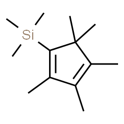 ChemSpider 2D Image | Trimethyl(2,3,4,5,5-pentamethyl-1,3-cyclopentadien-1-yl)silane | C13H24Si