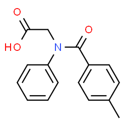 ChemSpider 2D Image | N-(4-Methylbenzoyl)-N-phenylglycine | C16H15NO3