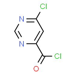 ChemSpider 2D Image | 6-Chloro-4-pyrimidinecarbonyl chloride | C5H2Cl2N2O