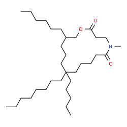 ChemSpider 2D Image | HEXYLDECYL MYRISTOYL METHYLAMINOPROPIONATE | C34H67NO3