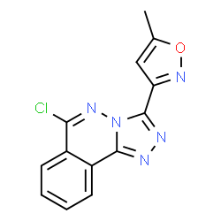 ChemSpider 2D Image | 6-Chloro-3-(5-methyl-3-isoxazolyl)-1,2,4-triazolo[3,4-a]phthalazine | C13H8ClN5O